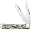 CASE TINY TRAPPER 12018, 2.38" CLOSED LENGTH SS BLADE, SMOOTH ABALONE HANDLE