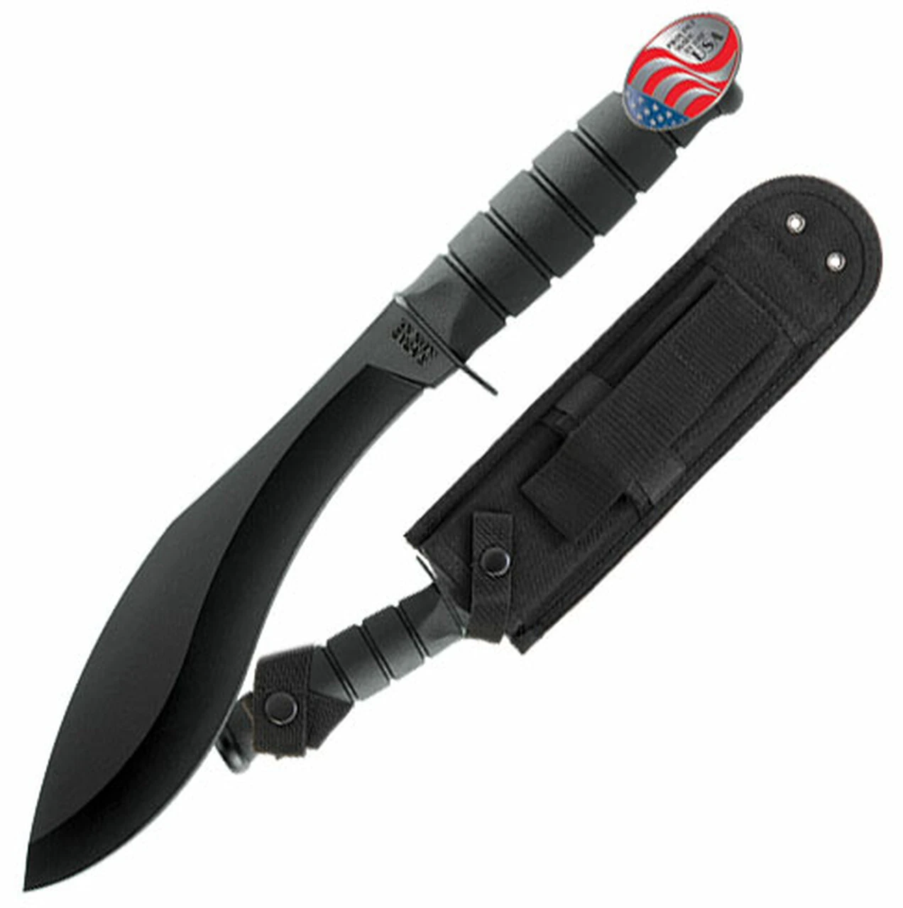 Ka-Bar Kar-Bar 1280 Combat Kukri, 8.0 in 1095 Cro-Van Steel, Black Kraton G Handle 2 Ka-Bar Kar-Bar 1280 Combat Kukri, 8.0 in 1095 Cro-Van Steel, Black Kraton G Handle - Image 2