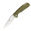 Honey Badger Knives Honey Badger Medium Leaf Flipper - Green FRN (3.2" 8Cr13MoV Satin) HB1300
