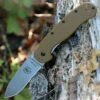 BRK Avispa 1302CB, 3.5", Stonewash D2 Steel, Plain Edge, Drop Point, Design by Esee Knives, Coyote Brown Nylon handles
