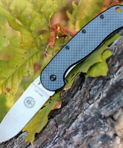 BRK Avispa Folder, Carbon Fiber / G10 Handles, Stonewash D2 Steel, Plain Edge, Design by Esee Knives