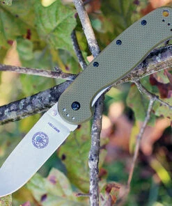 BRK Avispa 1302OD, 3.5", Stonewash D2 Steel, Plain Edge, Drop Point, Design by Esee Knives, OD Green Nylon handles