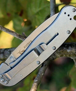 BRK Avispa 1302OD, 3.5", Stonewash D2 Steel, Plain Edge, Drop Point, Design by Esee Knives, OD Green Nylon handles -Knifeworks Sales Store 1302od.2 53824.1566585877