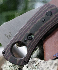 Benchmade Knives Benchmade 1500 Cigar Cutter CPM -S30V, Chocolate/Brown/Red layered Richlite Handle