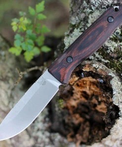 Benchmade Knives Benchmade 15002 Saddle Mountain Skinner, 4.20" CPM-S30V Satin Drop Point Blade, Stabilized Wood Handle