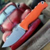 Benchmade Knives Benchmade 15006 Steep Country, 3.54" CPM-S30V Satin Drop Point Blade, Orange Santoprene Handle
