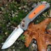 Benchmade Knives Benchmade Hunt 15061 Grizzly Ridge, 3.5" CPM-S30V Plain Blade, Gray/Orange Grivory Handle