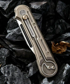 We Knife Co. We Knife Double Helix Folder 815A, 3.3" CPM S35VN Black Two-Tone Drop Point Plain Blade, Bronze Titanium Handle 6 We Knife Co. We Knife Double Helix Folder 815A, 3.3" CPM S35VN Black Two-Tone Drop Point Plain Blade, Bronze Titanium Handle -Knifeworks Sales Store 1532500395202840 89232.1582304757