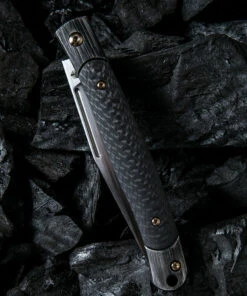 We Knife Co. We Knife Gentry Slip Joint Folder 902A, 3.45” CPM-S35VN Satin Clip Point Plain Blade, Black Carbon Fiber Handle -Knifeworks Sales Store 1546845240213846 39212.1582150355