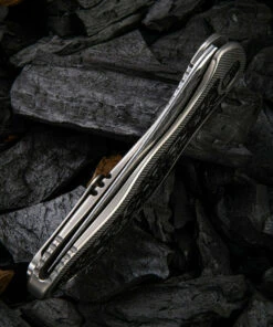 We Knife Co. We Knife Synergy 2 Framelock Folder 912CFDS1, 3.49" Heimskringla Damasteel Tanto Plain Blade, 6AL4V Titanium with Shredded Carbon Fiber Inlay Handle -Knifeworks Sales Store 1575253668816141 26111.1582055194