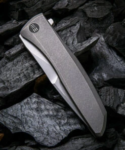 We Knife Co. We Knife Scoppio Framelock Folder 923B, 3.63" CPM-20CV Stonewash Drop Point Plain Blade, Gray Titanium Handle -Knifeworks Sales Store 1575254508103404 02529.1582048978