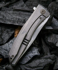 We Knife Co. We Knife Scoppio Framelock Folder 923B, 3.63" CPM-20CV Stonewash Drop Point Plain Blade, Gray Titanium Handle -Knifeworks Sales Store 1575254513156700 29001.1582048978