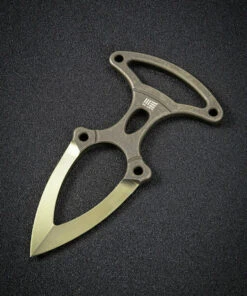 We Knife Co. We Knife BUD Push Dagger 924A, 2.02" 6AL4V Bronze Titanium Plain Blade, Bronze Titanium Handle, Black Kydex Sheath