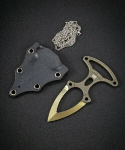 We Knife Co. We Knife BUD Push Dagger 924A, 2.02" 6AL4V Bronze Titanium Plain Blade, Bronze Titanium Handle, Black Kydex Sheath -Knifeworks Sales Store 1575255637273743 22164.1582047367