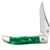 Case Kickstart Mid-Folding Hunter 15775 John Deere Smooth Green Pearl Kirinite Handle (101265AC SS)