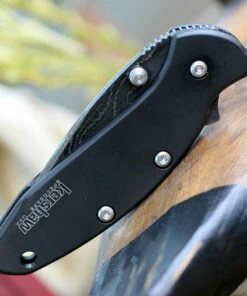 Kershaw Knives Kershaw Chive Framelock A/O Dam KS1600DAMBK, 1.9" Damascus Plain Blade, Black 2Cr13 Stainless Handle -Knifeworks Sales Store 1600DAMCKT. 35252.1581006216