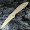 Kershaw Knives Kershaw 1660G LEEK, 24K Gold Plated, 3" Sandvik 14C28N Plain Blade