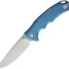 Artisan Cutlery Artisan Tradition Framelock ATZ1702GBU, 3.94" S35VN Plain Blade, Blue Titanium Handle