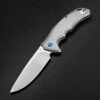 Artisan Cutlery Artisan Tradition Framelock ATZ1702GGY, 3.94" S35VN Plain Blade, Gray Titanium Handle