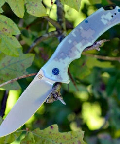 Artisan Cutlery Artisan Tradition ATZ1702PCG, 3.94" D2 Plain Blade, Camo G-10 Handle