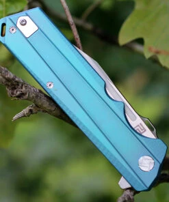 Artisan Cutlery Artisan Littoral ATZ1703GBU, 3.54 in. S35VN Plain Blade, Blue Titanium Handle -Knifeworks Sales Store 1703gbu.4 77632.1566585961