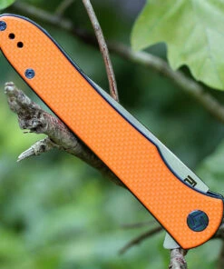 Artisan Cutlery Artisan ATZ1707POE Shark, 3.94" D2 Steel Plain Blade, Orange G-10 Handle -Knifeworks Sales Store 1707poe.3 78060.1566585981