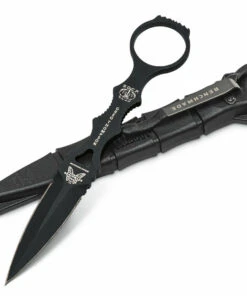 Benchmade Knives Benchmade SOCP Dagger Knife w/ Red Trainer Blade, 176BK-COMBO, 3.22 in. 440C Steel Black Dagger, Black Sheath