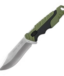 Buck Knives Buck Large Pursuit 656GRS, 420H Stainless Steel Drop Point Plain Blade, Green and Black GFN/Versaflex Handle