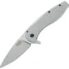 SOG 14410242 Aegis Framelock Folder, 3.4" 8Cr13MoV Satin Clip Point Plain Blade, Silver Stainless Steel Handle
