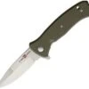 Al Mar Mini S.E.R.E. 2020 Linerlock A/O 2208, 3" 8Cr13MoV SS Plain Blade, FRN Handle, OD Green