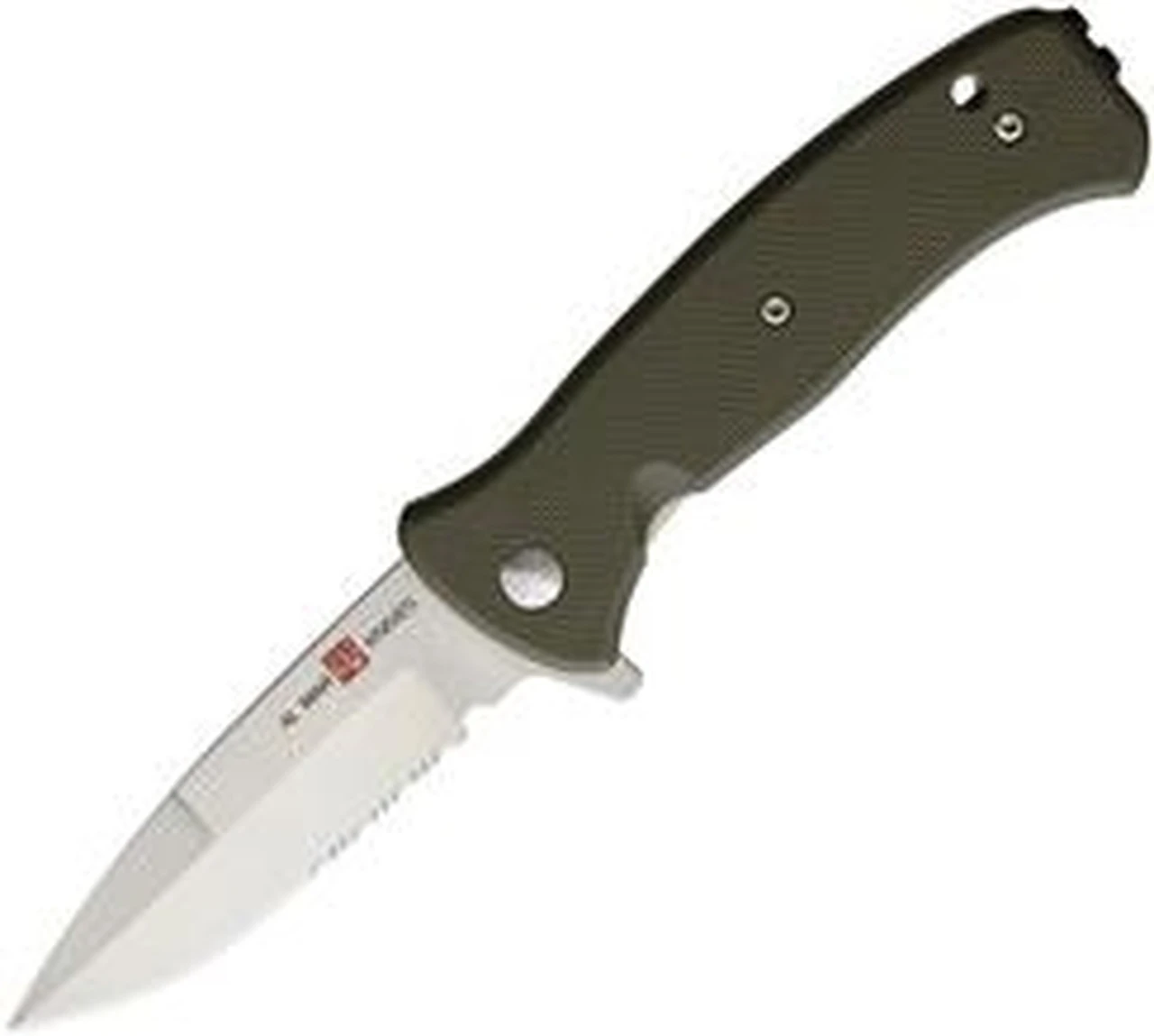Al Mar Mini S.E.R.E. 2020 Linerlock A/O 2209, 3" 8Cr13MoV SS Combo Blade, FRN Handle, OD Green 1 Al Mar Mini S.E.R.E. 2020 Linerlock A/O 2209, 3" 8Cr13MoV SS Combo Blade, FRN Handle, OD Green