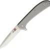 Al Mar Ultralight Falcon Framelock 4114, 3.15" TC4 Titanium, Plain Blade, Titanium Handle