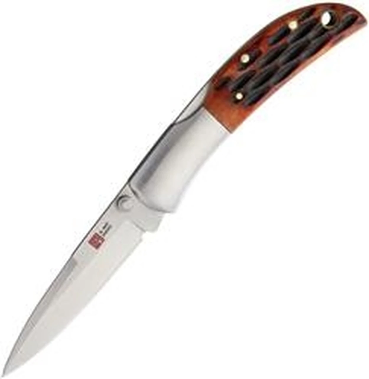 Al Mar Hawk Lockback Honey Jigged Bone 7002, 2.5" AUS-8, Plain Blade, Honey Jig Bone Handle, Leather Slip Pouch Sheath 1 Al Mar Hawk Lockback Honey Jigged Bone 7002, 2.5" AUS-8, Plain Blade, Honey Jig Bone Handle, Leather Slip Pouch Sheath