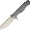 Kizer Cutlery KI4522 Vindicator Framelock Folder, 3.5" CPM-S35VN Stonewash Clip Point Plan Blade, Gray Textured Titanium Handle