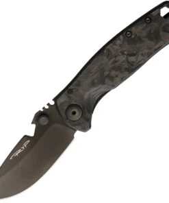 DPx HEST/F Urban Marbled Carbon Fiber Framelock, 2.9" CPM S35VN Matte Black Plain Blade, Marbled Carbon Fiber Titanium Handle