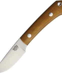 Bark River Knives Bark River Mini Fox River 01023MNC, 2.9" 3V Plain Blade, Natural Canvas Micarta Handle