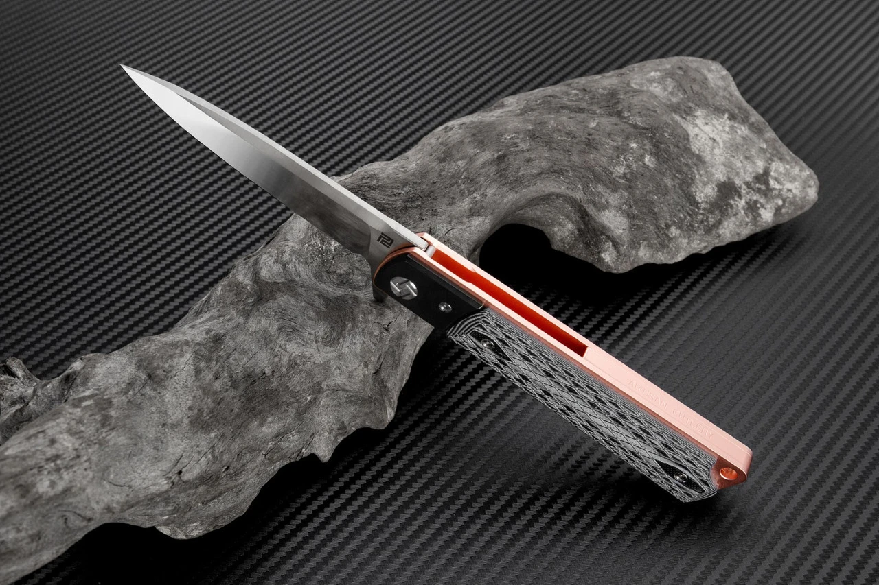 Artisan Cutlery Artisan Classic ATZ1802GGDS, 3.94" S35VN Plain Blade, Rose G10 Handle 2 Artisan Cutlery Artisan Classic ATZ1802GGDS, 3.94" S35VN Plain Blade, Rose G10 Handle - Image 2