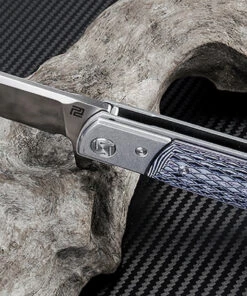 Artisan Cutlery Artisan Classic ATZ1802PBGC, 3.94" D2 Steel Plain Blade, Black/White G10 Handle