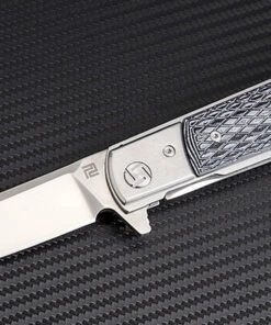 Artisan Cutlery Artisan Classic ATZ1802PBGC, 3.94" D2 Steel Plain Blade, Black/White G10 Handle -Knifeworks Sales Store 1802p bgc 932x425 15698.1566585966