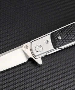 Artisan Classic ATZ1802PBKC, 3.94" D2 Steel Plain Blade, Black G10 Handle