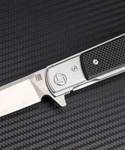 Artisan Cutlery Artisan Classic ATZ1802PBKF, 3.94" D2 Steel Plain Blade, Black G10 Handle