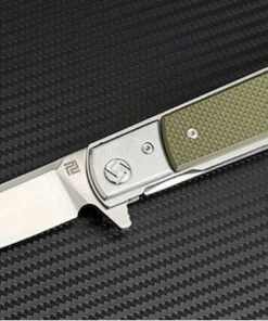 Artisan Cutlery Artisan Classic ATZ1802PGNF, 3.94" D2 Steel Plain Blade, Green G10 Handle