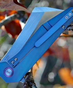 Artisan Cutlery Artisan Osprey ATZ1803GBUS, 3.74" S35VN Plain Blade, Blue TC4 Titanium Handle -Knifeworks Sales Store 1803gbus.2 00034.1566585972