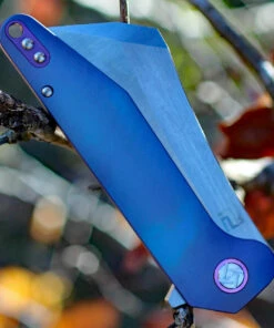 Artisan Cutlery Artisan Osprey ATZ1803GBUS, 3.74" S35VN Plain Blade, Blue TC4 Titanium Handle -Knifeworks Sales Store 1803gbus 95786.1566585971