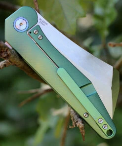 Artisan Cutlery Artisan Osprey ATZ1803GGNS, 3.74" S35VN Plain Blade, Green TC4 Titanium Handle