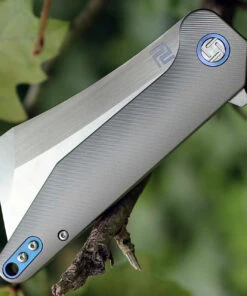 Artisan Cutlery Artisan Osprey ATZ1803GGYM, 3.74" M390 Plain Blade, Gray TC4 Titanium Handle -Knifeworks Sales Store 1803ggym.4 76005.1566585961