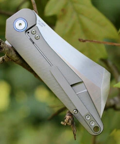 Artisan Cutlery Artisan Osprey ATZ1803GGYS, 3.74" S35VN Plain Blade, Gray TC4 Titanium Handle -Knifeworks Sales Store 1803ggys.3 46197.1566585974