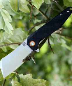 Artisan Cutlery Artisan Osprey ATZ1803PBKF, 3.94" D2 Plain Blade, Black (Flat) G-10 Handle
