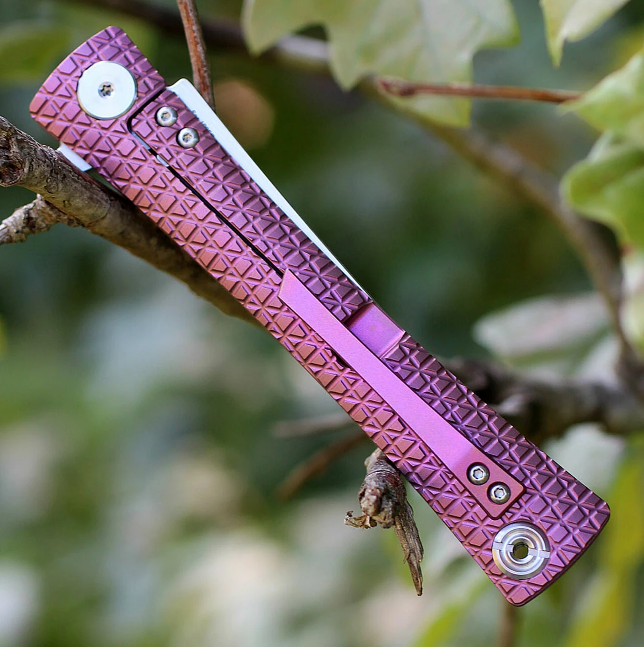 Artisan Cutlery Artisan ATZ1805GRES S Waistline, 4" S35VN Plain Blade, Rose Titanium Handle 3 Artisan Cutlery Artisan ATZ1805GRES S Waistline, 4" S35VN Plain Blade, Rose Titanium Handle - Image 3