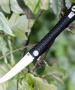 Artisan Cutlery Artisan S Waistline ATZ1805GBKM, 4" M390 Plain Blade, Black Titanium Handle